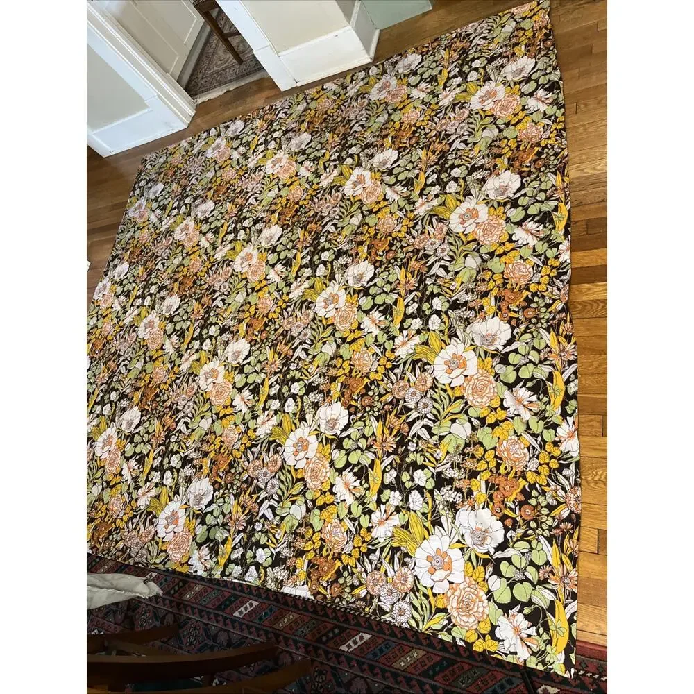 Urban Outfitters Mila Queen Flat Sheet Garden Fairy Y2K Boho Earthy Floral Anthr